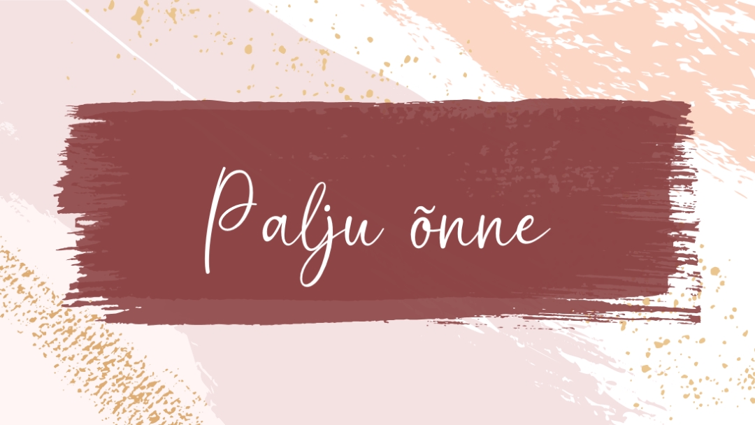 Palju õnne! pink organic-simple