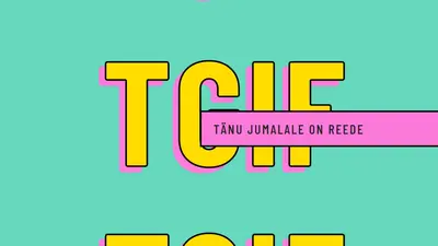 Jumal tänatud, on reede yellow modern-bold