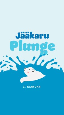 Rõõmsat jääkaru plunge-päeva! blue whimsical-color-block