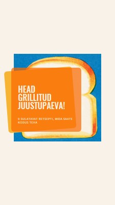 Head grillitud juustupäeva! orange modern-bold