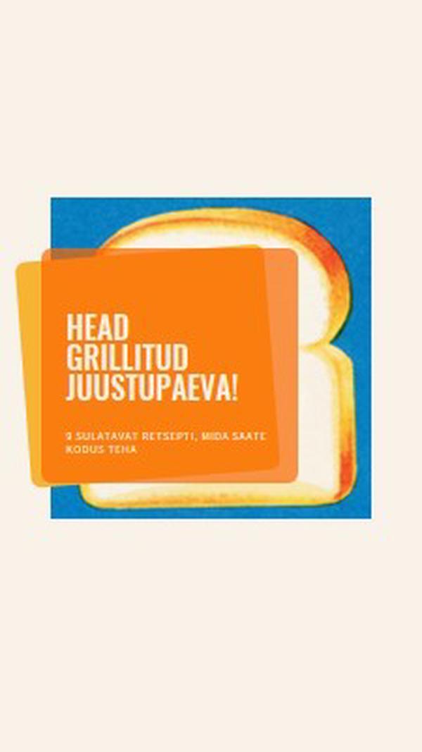 Head grillitud juustupäeva! orange modern-bold