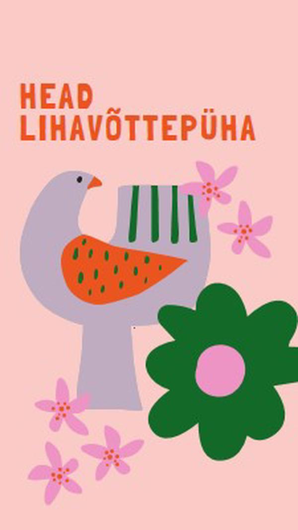 Head lihavõttepüha pink whimsical-color-block