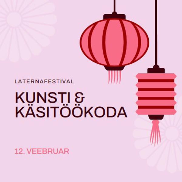 Laternafestivali töötuba pink modern,whimsical,graphics,minimal,bold,typographic