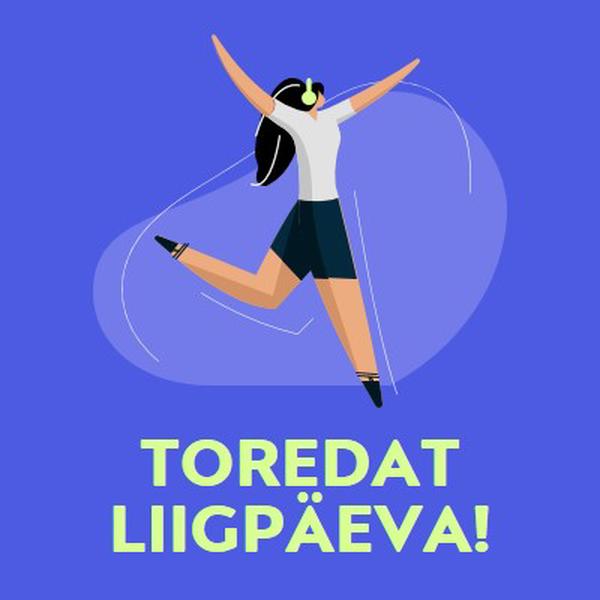 Liigpäevaõnnitlused! blue fun,vibrant,illustration,typographic,playful,bold