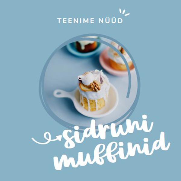 Nüüd serveeritakse sidruni muffineid blue modern,playful,whimsical