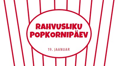 Rahvusliku popkornipäev white whimsical-line