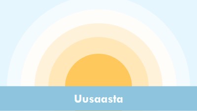 Uusaasta– päike blue modern-simple