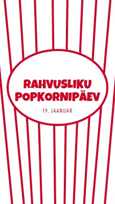 Rahvusliku popkornipäev white whimsical-line