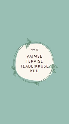 Vaimse tervise teadlikkuse austamine green organic-simple