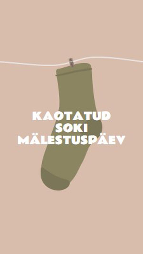 Kadunud soki mälestuspäev brown whimsical-color-block