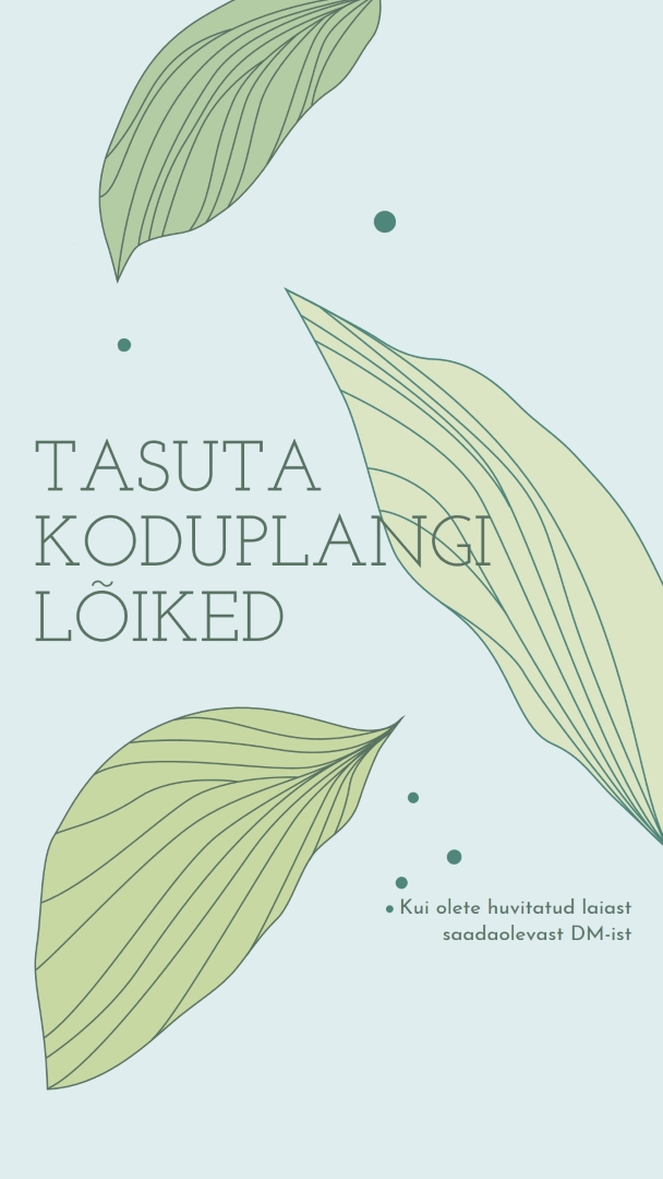 Tasuta koduplangi lõiked blue organic-simple