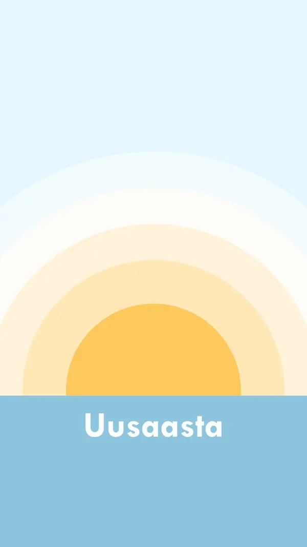 Uusaasta– päike blue modern-simple