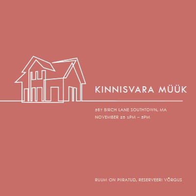 Lihtne kinnisvara pink modern-simple