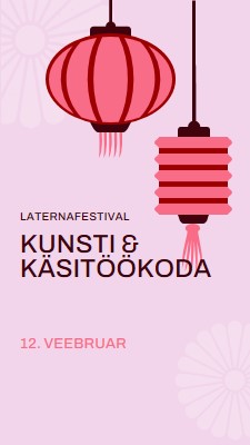 Laternafestivali töötuba pink modern,whimsical,graphics,minimal,bold,typographic