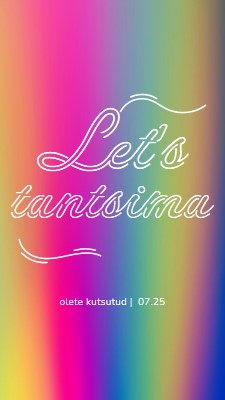 Tantsime, olete oodatud pink bold,bright,typographic