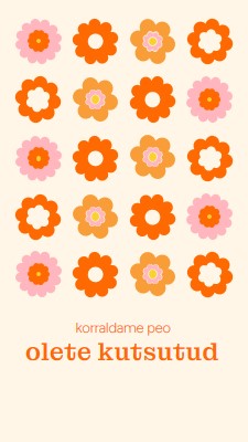 Korraldame peo orange bold,fun,graphic