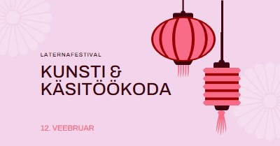 Laternafestivali töötuba pink modern,whimsical,graphics,minimal,bold,typographic