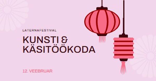 Laternafestivali töötuba pink modern,whimsical,graphics,minimal,bold,typographic