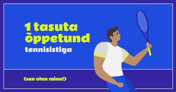 Vaba õppetund tennisistiga blue vibrant,bold,block,frame,graphic,bright