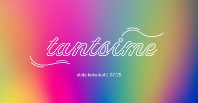 Tantsime, olete oodatud pink bold,bright,typographic