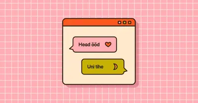 Head ööd, uni tihe pink retro,graphic,message,speech-bubble,icon,motif,emoji,