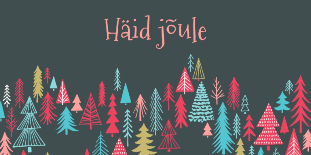 Häid jõule green whimsical-line
