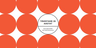 25 aasta tähistamine orange modern-geometric-&-linear