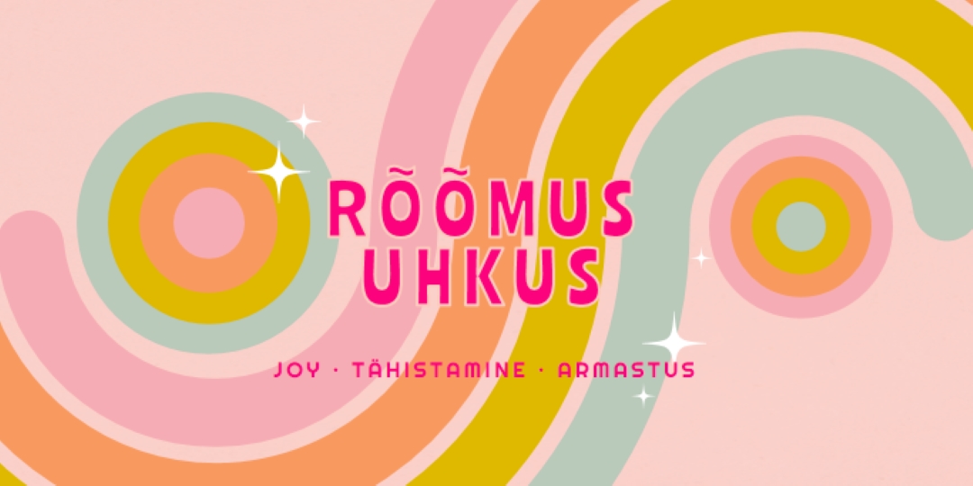 Rõõm, pidu, armastus pink vintage-retro
