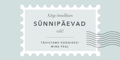 Imeline sünnipäev blue modern-simple