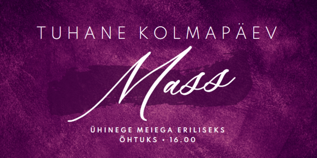 Tuhka kolmapäeva mass purple modern-simple