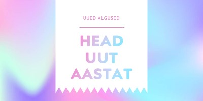 Uusaasta, uued algused blue modern-bold