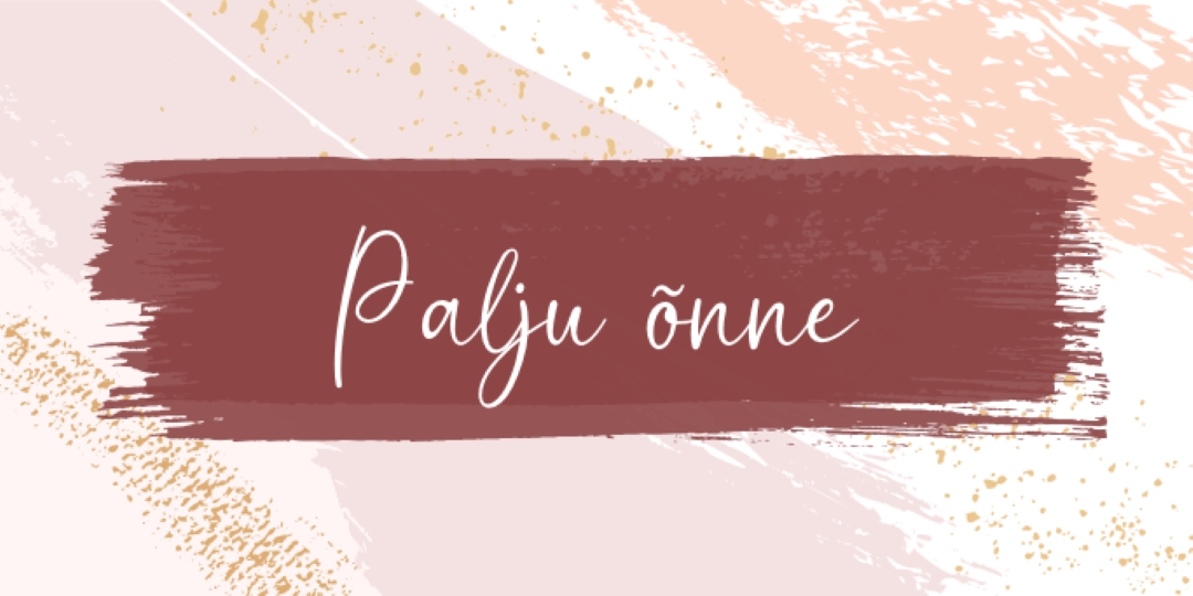 Palju õnne! pink organic-simple