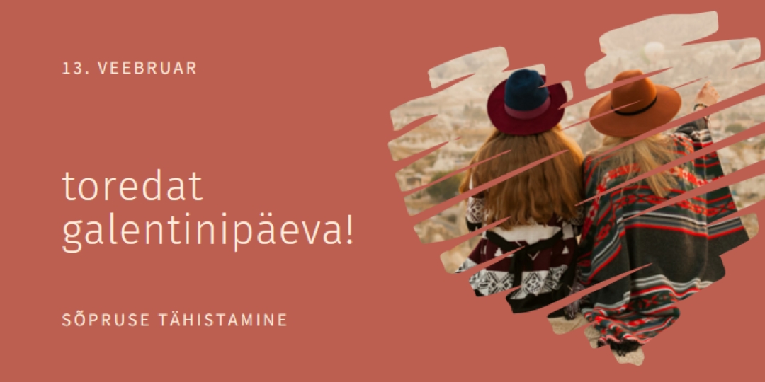 Naiste sõpruse tähistamine red modern-simple