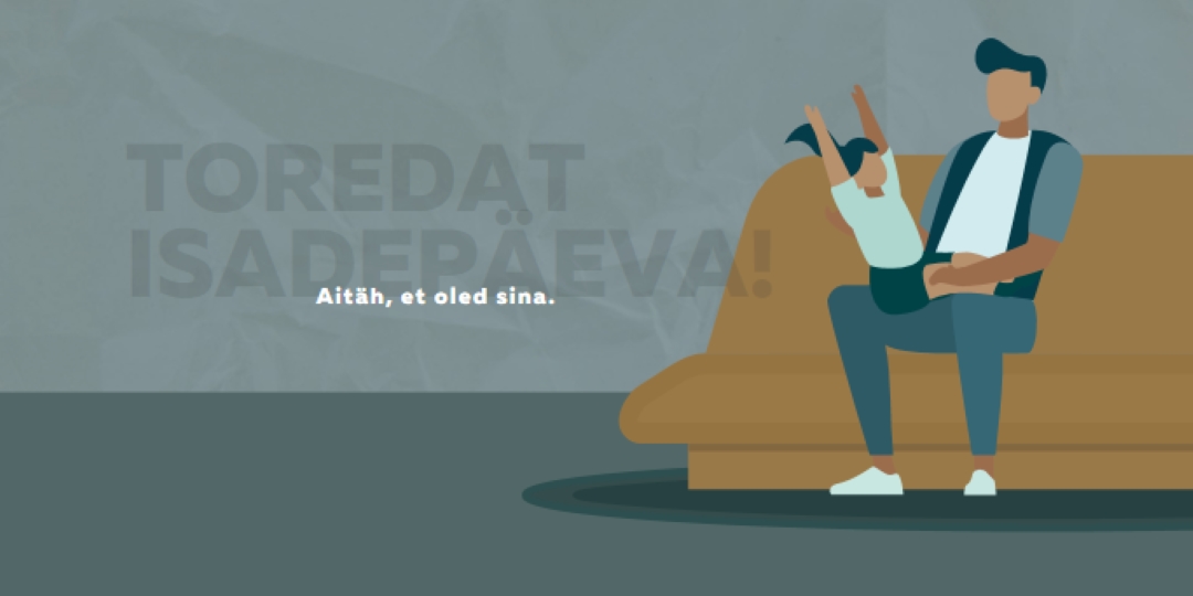 Head isadepäeva! blue modern-color-block