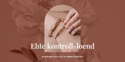 Ehte kontroll-loend pink organic-boho