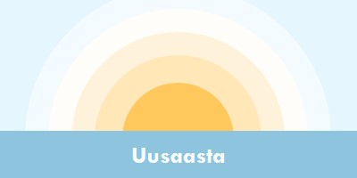 Uusaasta– päike blue modern-simple