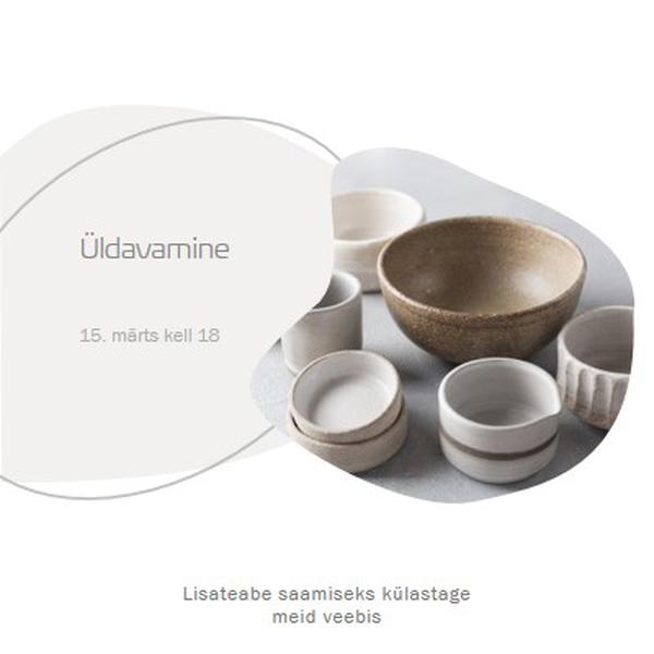 Keraamiline minimalist white organic-simple