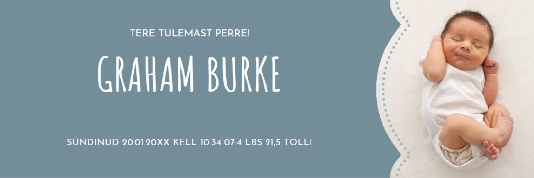 Sinine beebi blue modern-simple