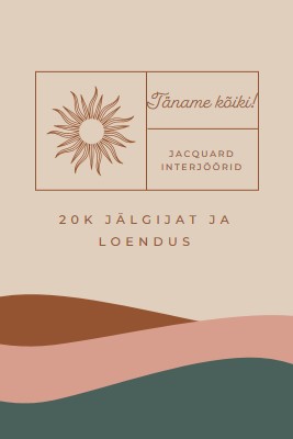 20k jälgijat ja loendus pink organic-boho