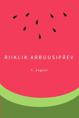 Rahvuslik arbuusipäev pink modern-simple