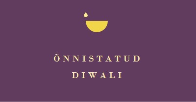 Diwali õnnistused purple modern-simple