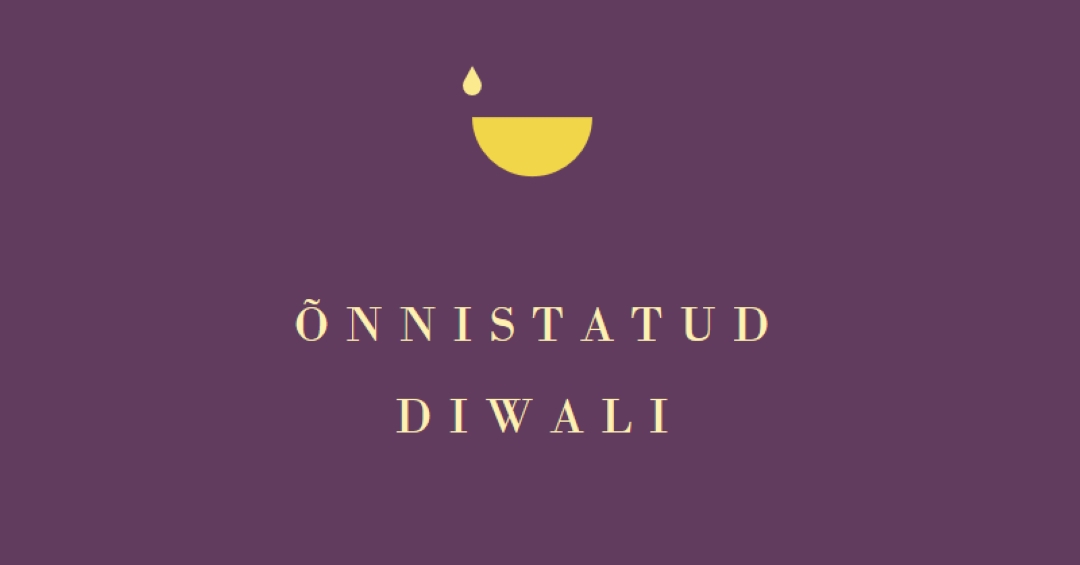 Diwali õnnistused purple modern-simple