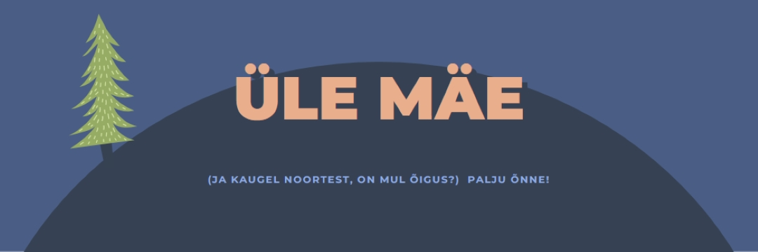 Üle mäe blue modern-bold