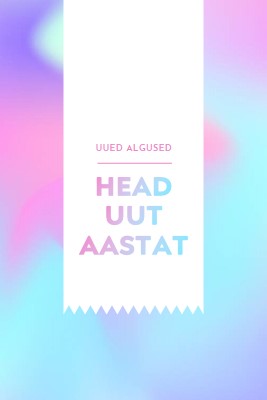 Uusaasta, uued algused blue modern-bold