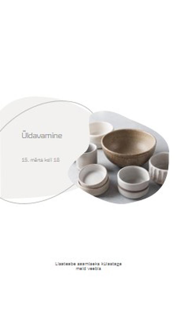 Keraamiline minimalist white organic-simple