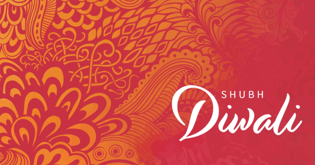 Kõige õnnelikum Diwali red modern-bold