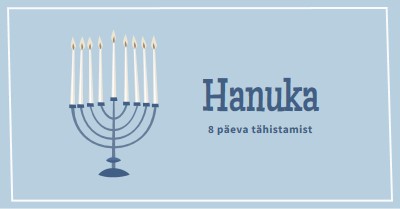 8 päeva Hanukat blue organic-simple