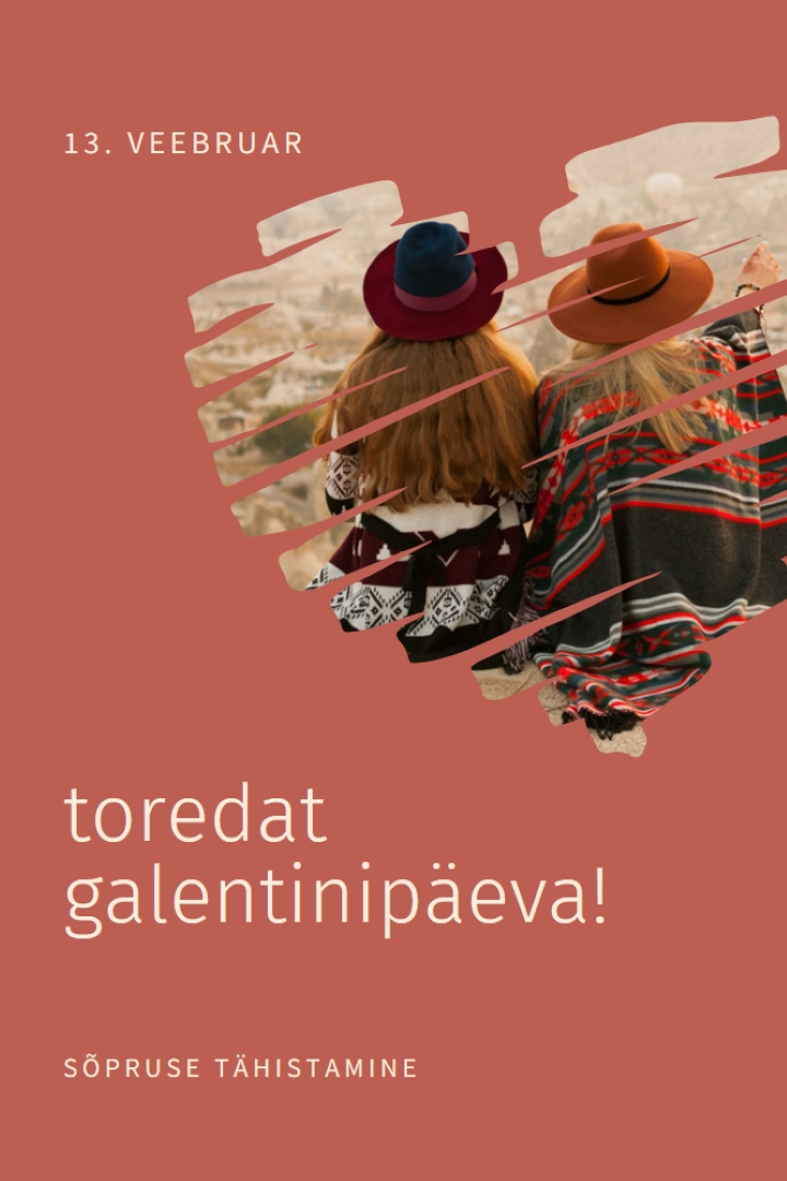 Naiste sõpruse tähistamine red modern-simple