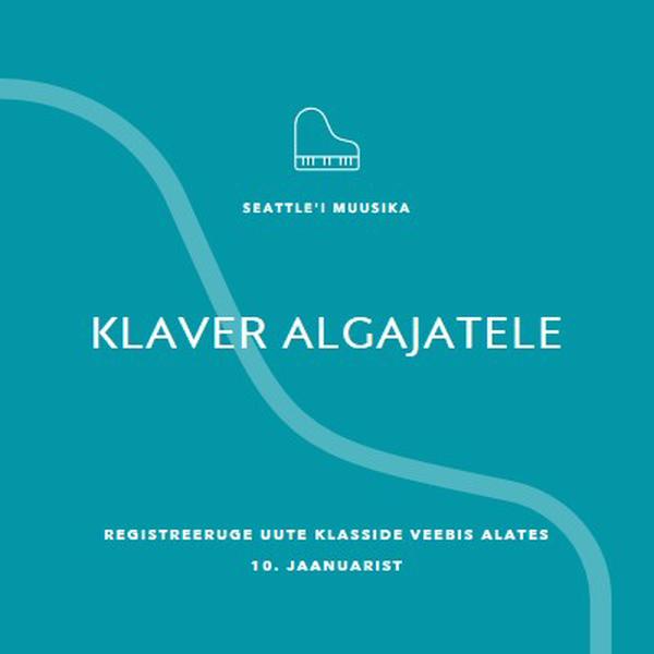 Klaveriklassid blue modern-simple