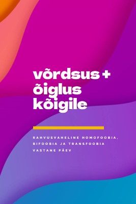 Austusväärne homofoobiavastane päev purple modern-bold